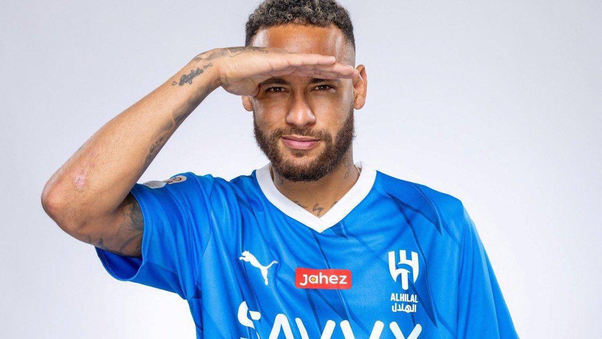 نيمار يودع لاعبي الهلال السعودي بعد رحيله 🔵📸